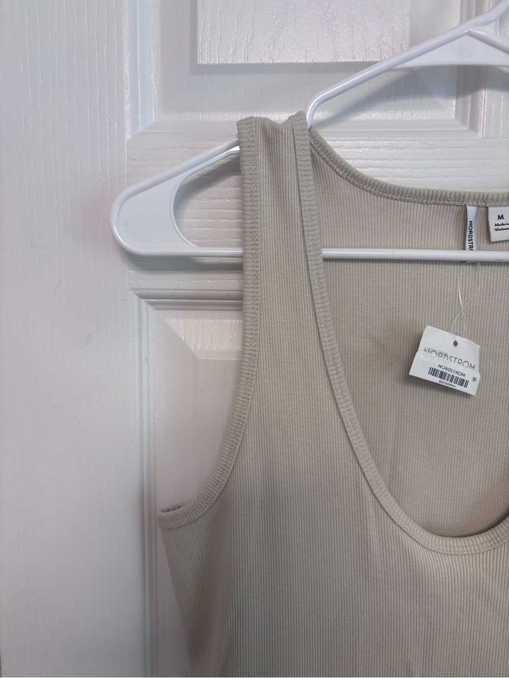 Nordstrom Beige Tank Bodice Satin Skirt Dress - Picture 3 of 12